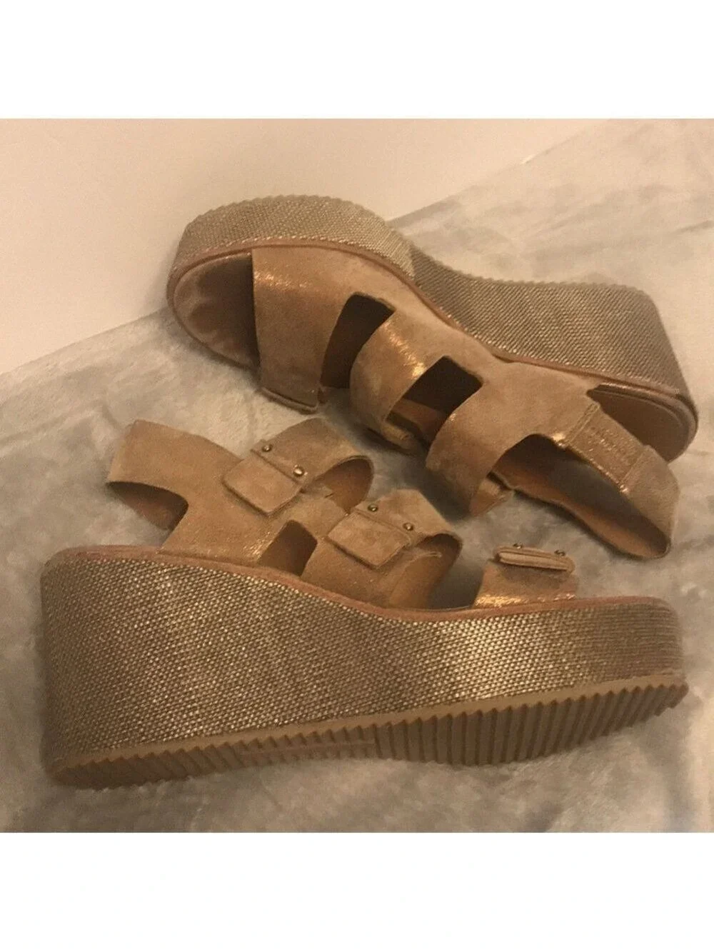 DONALD PLINER Slingback Wedge Sandals 9.5M